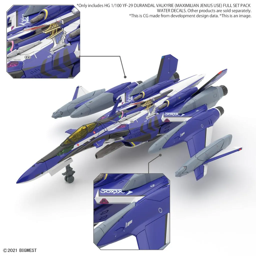 MACROSS - HG1/100 YF-29 Durandal Valkyrie Full Set Water D. -Model Kit